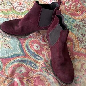 Wolverine Women's Dark Red Suede Ankle Boots